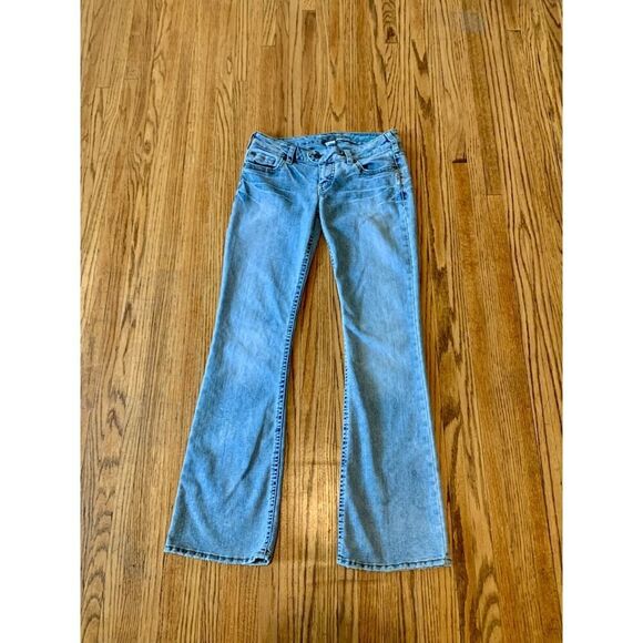 VTG y2k 90s 2000 Silver Tuesday Jeans Western Glove Works Low Rise Flare Boot 28 - Picture 1 of 16